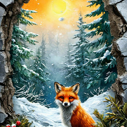 Пазл: Зима за стеной 