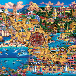 Пазл: Карта Мексики