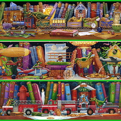 Пазл: На книжных полках 