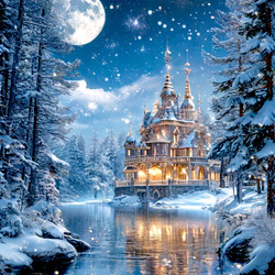 Пазл: Дворец в лесу