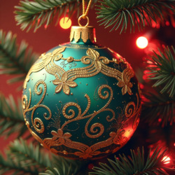 Пазл: Шарик на ёлке