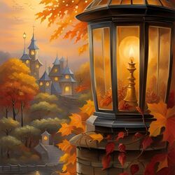 Пазл: Фонарь на берегу 