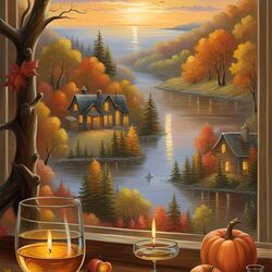 Пазл: Осенние свечи