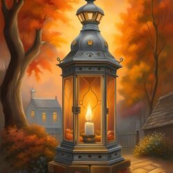 Пазл: Осенний фонарь