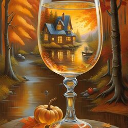 Пазл: Осенний бокал