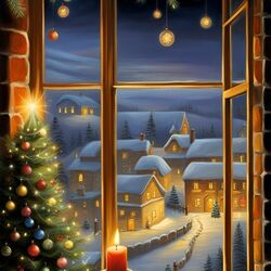 Пазл: Праздничное окно