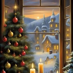 Пазл: Зимнее окно