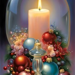 Пазл: Рождественские свечи