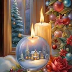 Пазл: Рождественские свечи