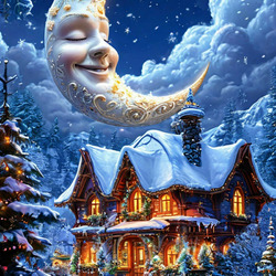 Пазл: Милый спящий полумесяц 