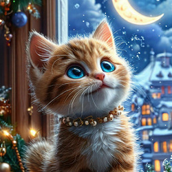 Пазл: Очаровательный котейка 