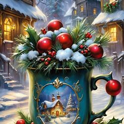 Пазл: Рождественская кружка