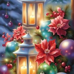 Пазл: Рождественские фонари