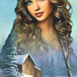 Пазл: Зимняя речка