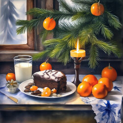 Пазл: Новогодний натюрморт