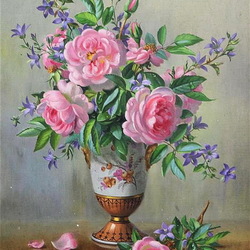 Пазл: Розы в вазе 