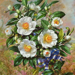 Пазл: Белые пионы