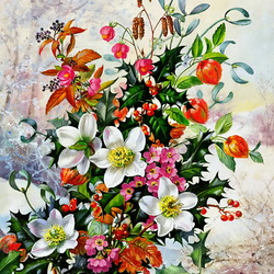 Пазл: Зимний букет  