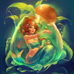 Пазл: Русалка в капле