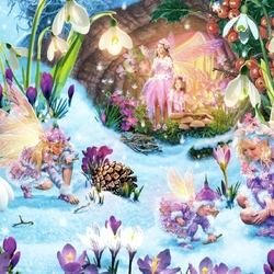 Пазл: Winter Fairies / Снежные Феи