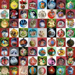 Пазл: Новогодние шары