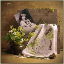 Пазл: Девочка с козочкой