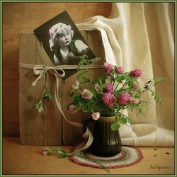 Пазл: Девочка с клевером