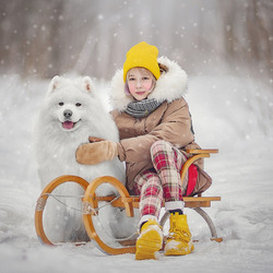 Пазл: Прогулка на санках