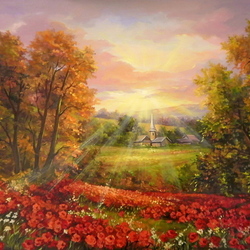 Пазл: Лучи солнца на маковое поле