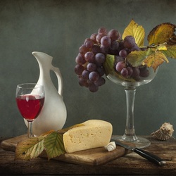 Пазл: С сыром и виноградом 