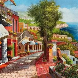 Пазл: Кафе на набережной