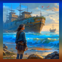 Пазл: У заброшенного пиратского корабля