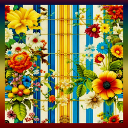 Пазл: Мозаика из цветов