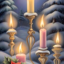 Пазл: Праздничные свечи