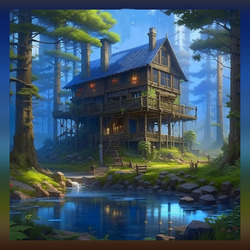 Пазл: Утро в лесном домике