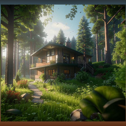 Пазл: Дом на опушке леса