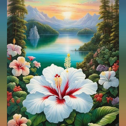 Пазл: Гибискусы