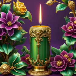 Пазл: В сиренево-зелёных тонах