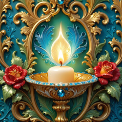 Пазл: Необычная свеча