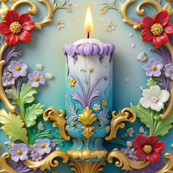 Пазл: Арт со свечой