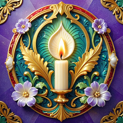 Пазл: Необычная свеча