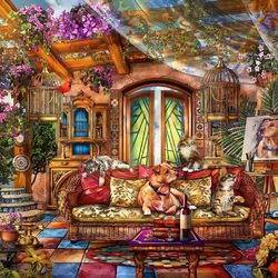 Пазл: Мир кошек и собак