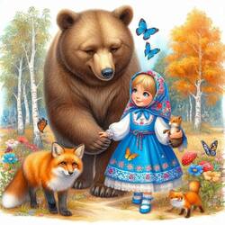 Пазл: Маша и медведь