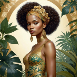 Пазл: Зелёное с золотым