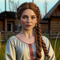 Пазл: Деревенская девушка