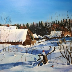 Пазл: Увязли улицы в сугробах