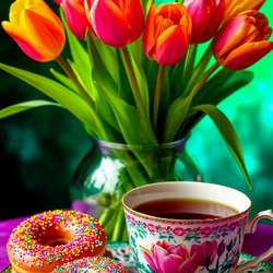 Пазл:  Пасхальное чаепитие