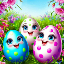 Пазл: Пасхальные яйца 