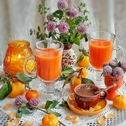 Пазл: Какао и сок