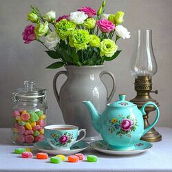 Пазл: Эустома и мармелад